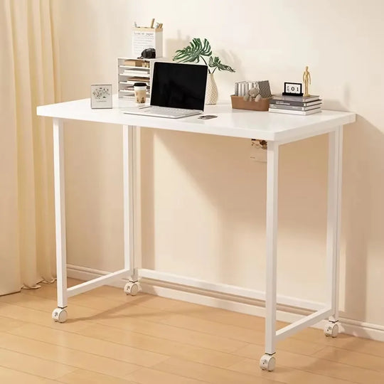 Modern Folding Mobile Computer Desk with Wheels