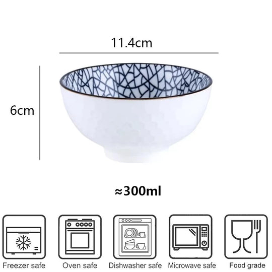 Japanese Ceramic Cereal Bowl Set