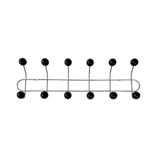 Coloured Coat Rack, 6 Hooks