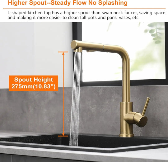 Kitchen Faucet with Extendable Hose, Touch Sensitive