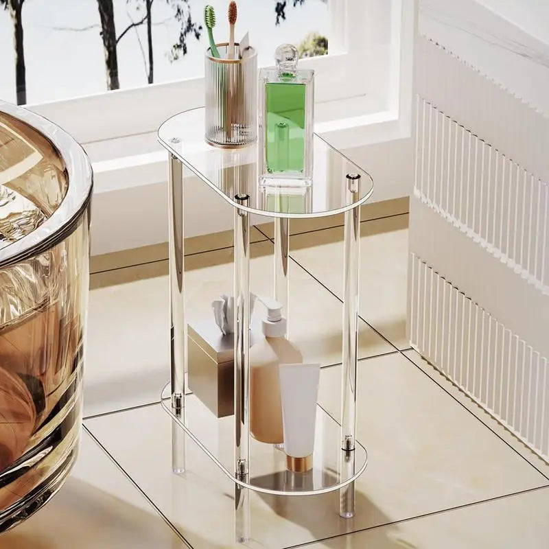Clear Acrylic Oval End Table