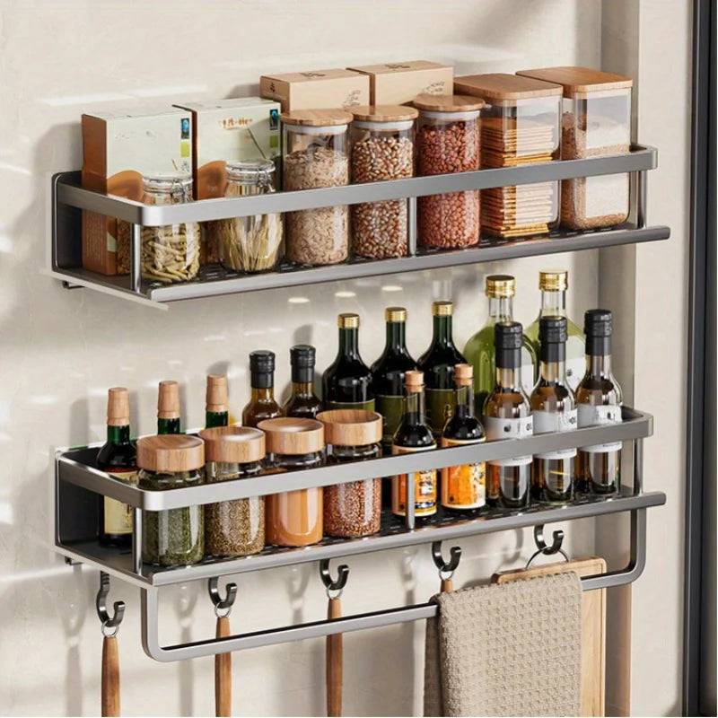 Grey Modern Kitchen Seasoning Rack
