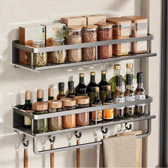 Grey Modern Kitchen Seasoning Rack
