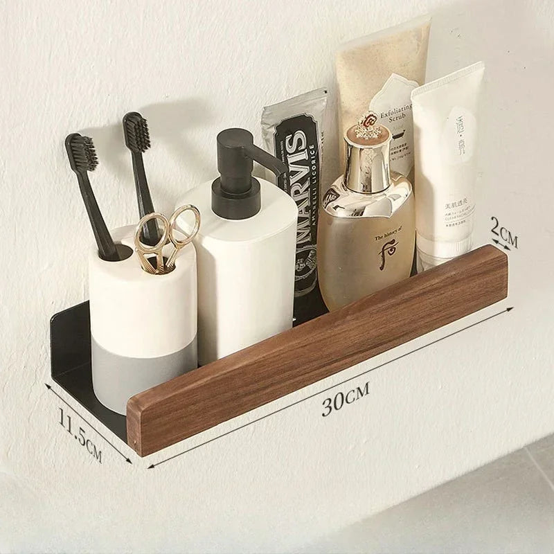 Wooden Bathroom Shelf