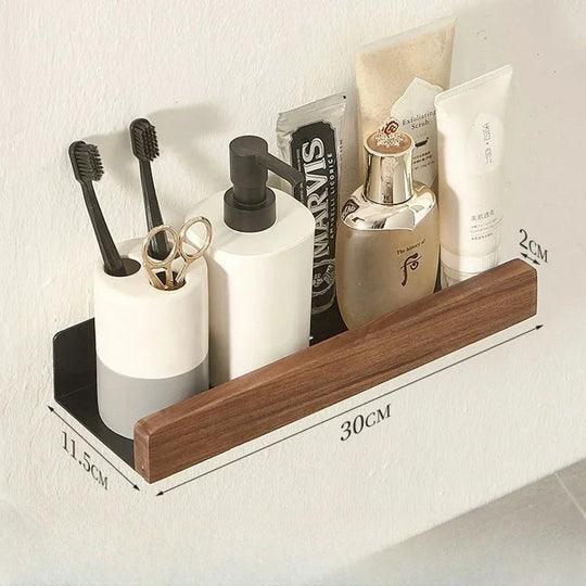 Wooden Bathroom Shelf