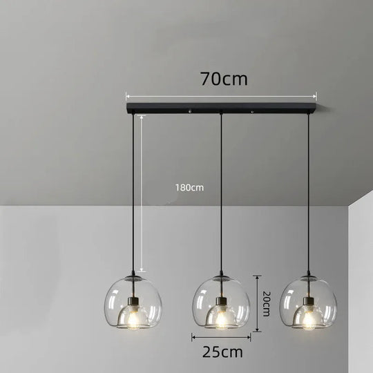 Luxury Glass Dome Pendant Light