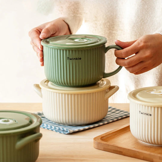 European Striped Microwave Bowl