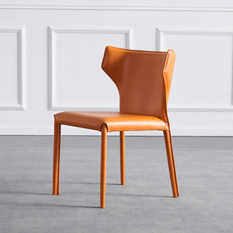 Minimalist Saddle Leather Dining Chair