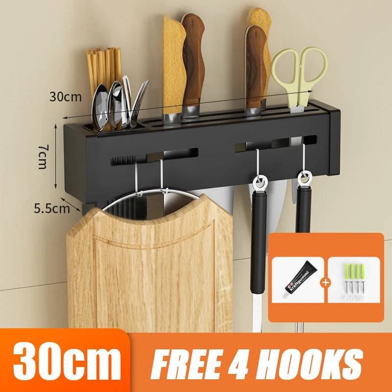 Black Stainless Steel Kitchen Storage Rack, Modern Kitchen Organiser