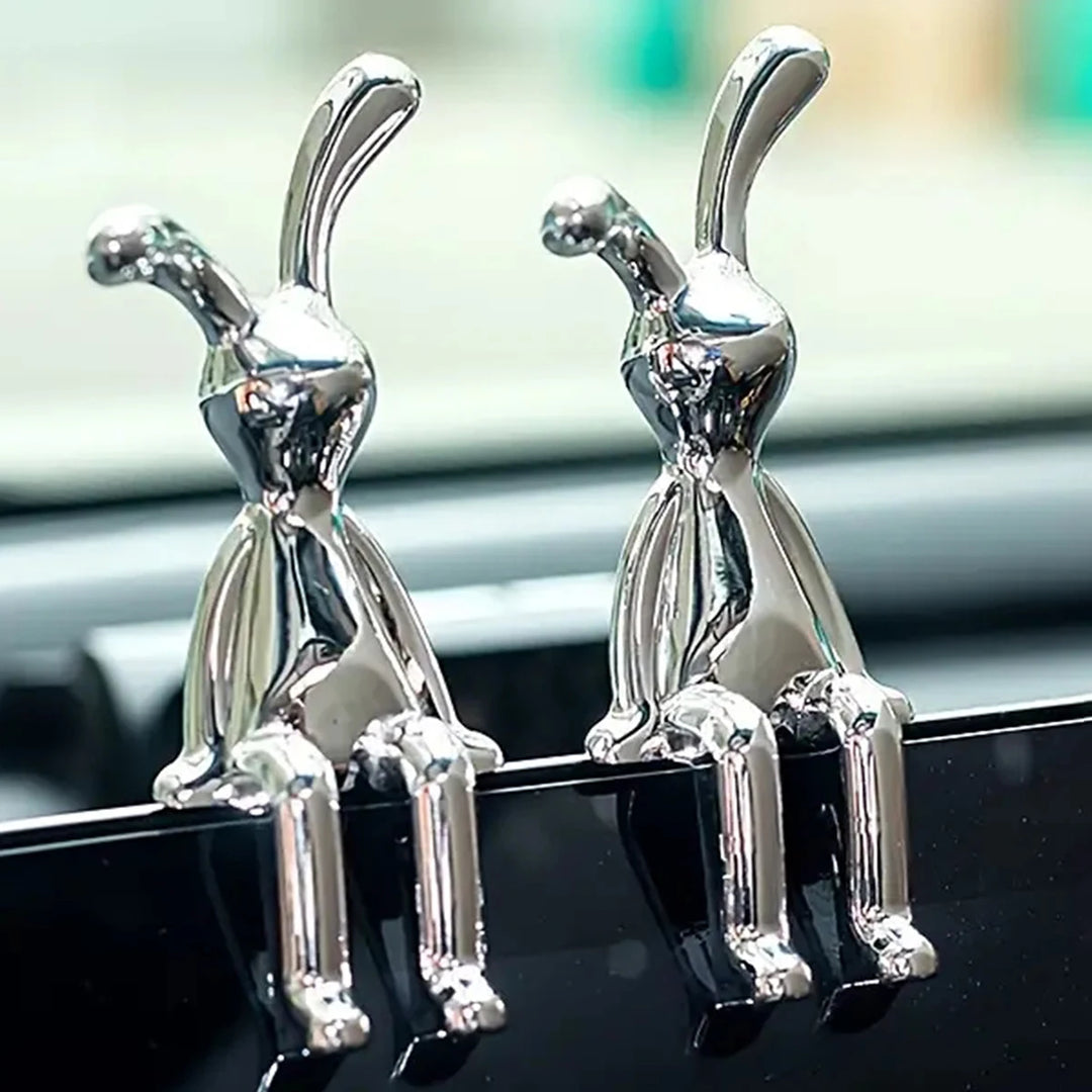 2pcs Sitting Long Ears Rabbit Ornament