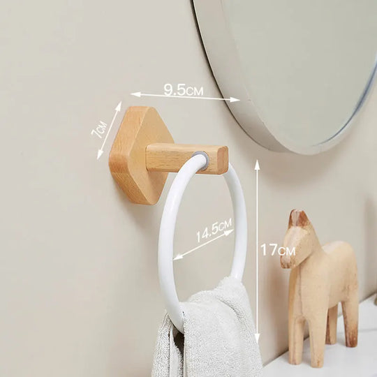 Modern Aluminum Wood Towel Ring