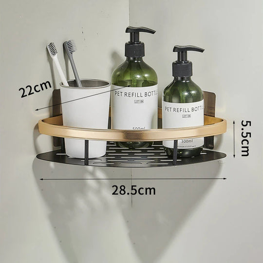 Stylish Wall Mounted Bathroom Storage Organizer Shelf