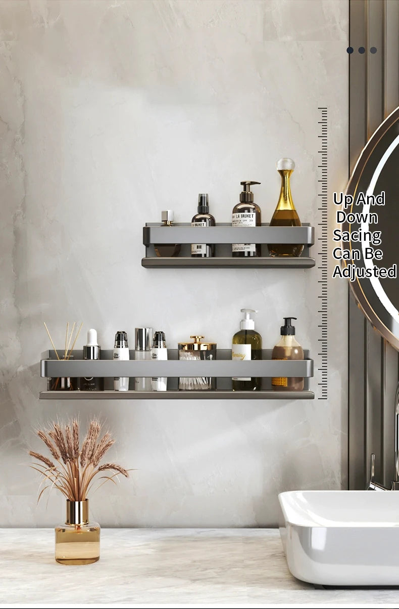 Modern Luxury Stainless Steel Bathroom Shelf