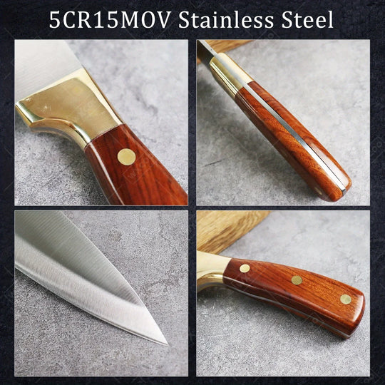 Stainless Steel Kitchen Knife with Wooden Handle