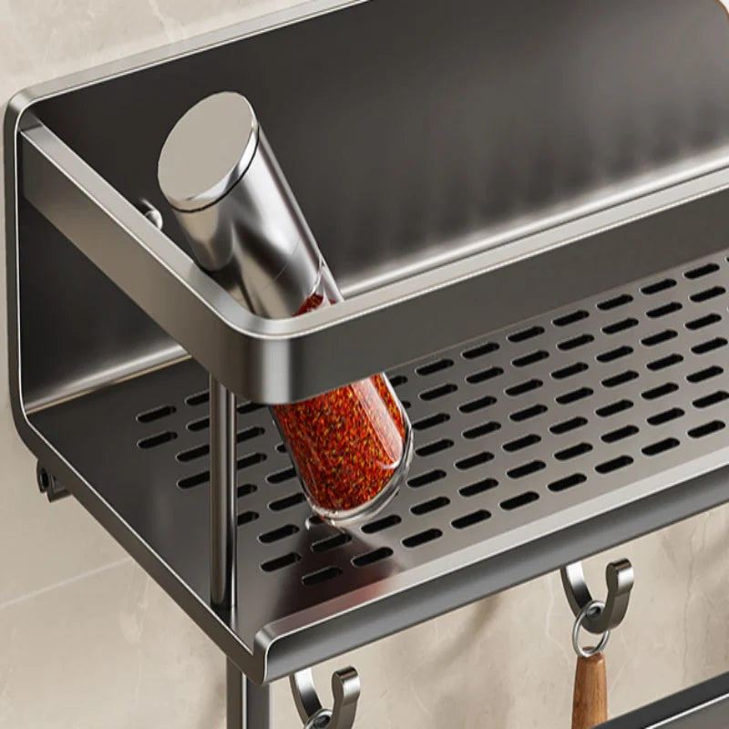 Grey Modern Kitchen Seasoning Rack