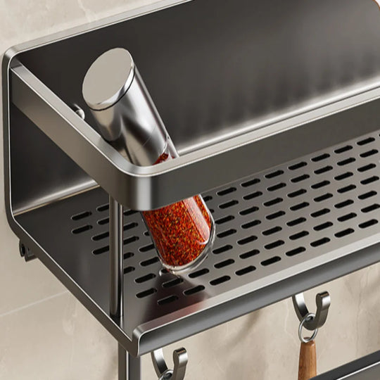Grey Modern Kitchen Seasoning Rack