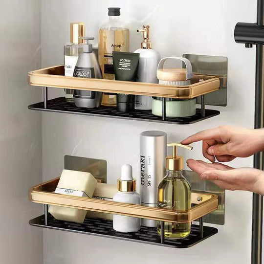 Stylish Wall Mounted Bathroom Storage Organizer Shelf