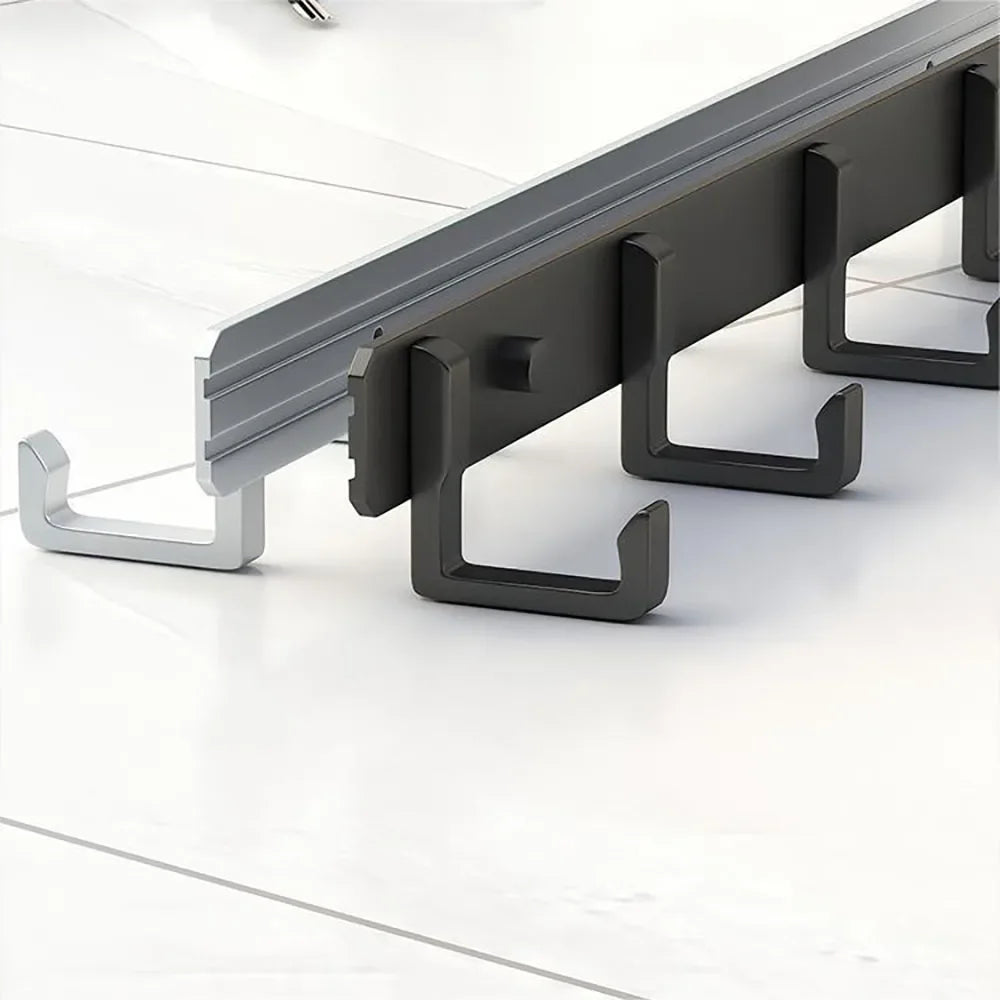 Row of Modern Space Aluminium Hooks, Coat Hangers
