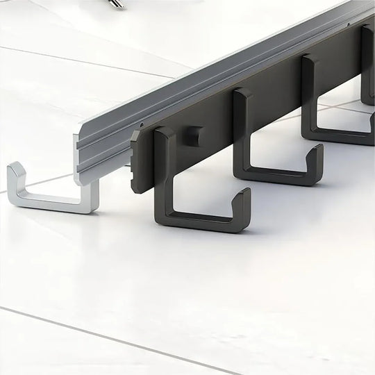 Row of Modern Space Aluminium Hooks, Coat Hangers