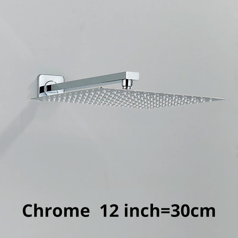 Stylish Rainfall Shower Head 8"/10"/12"
