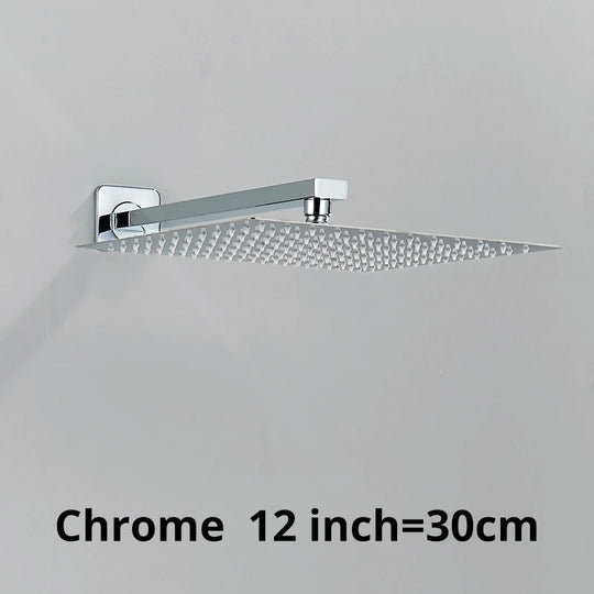 Stylish Rainfall Shower Head 8"/10"/12"