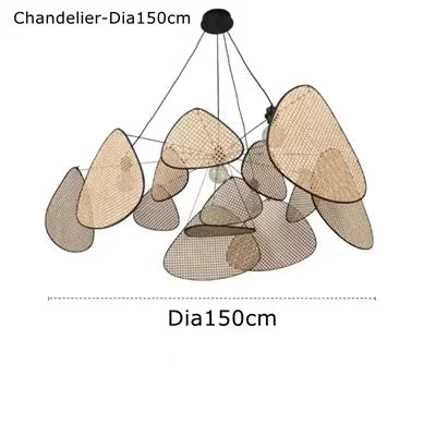 Rural Modern Wicker Chandelier
