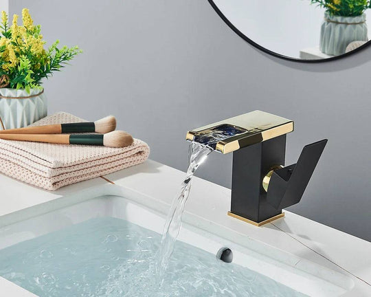 LED Bathroom Waterfall Mixer Faucet