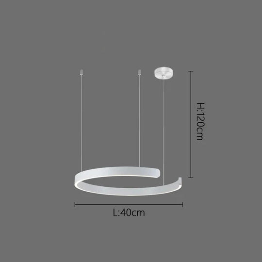 Luxury Nordic Part Ring LED Pendant Lamp