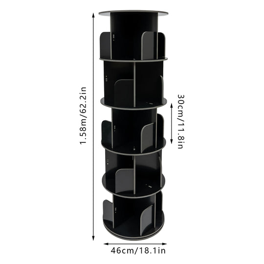 Tiered Rotating Display Bookshelf