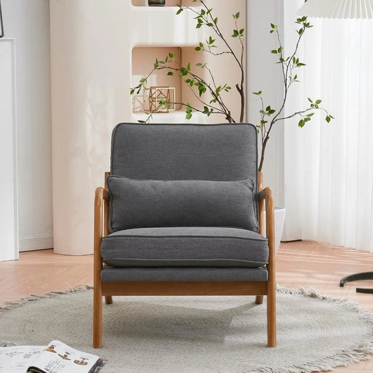 Simple Fabric Accent Chair Set of 2