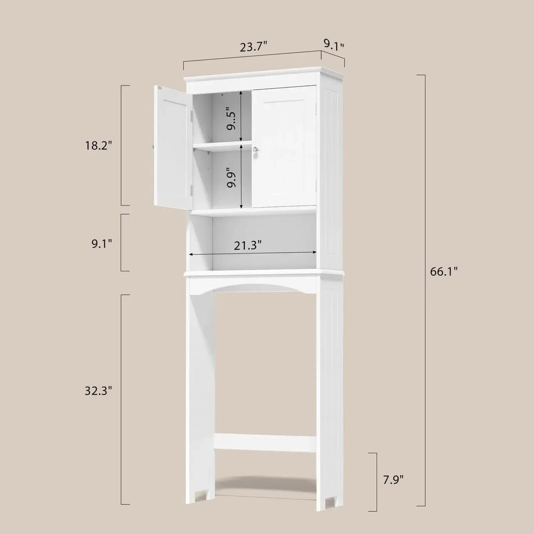 Modern Over The Toilet Wood Storage Cabinet