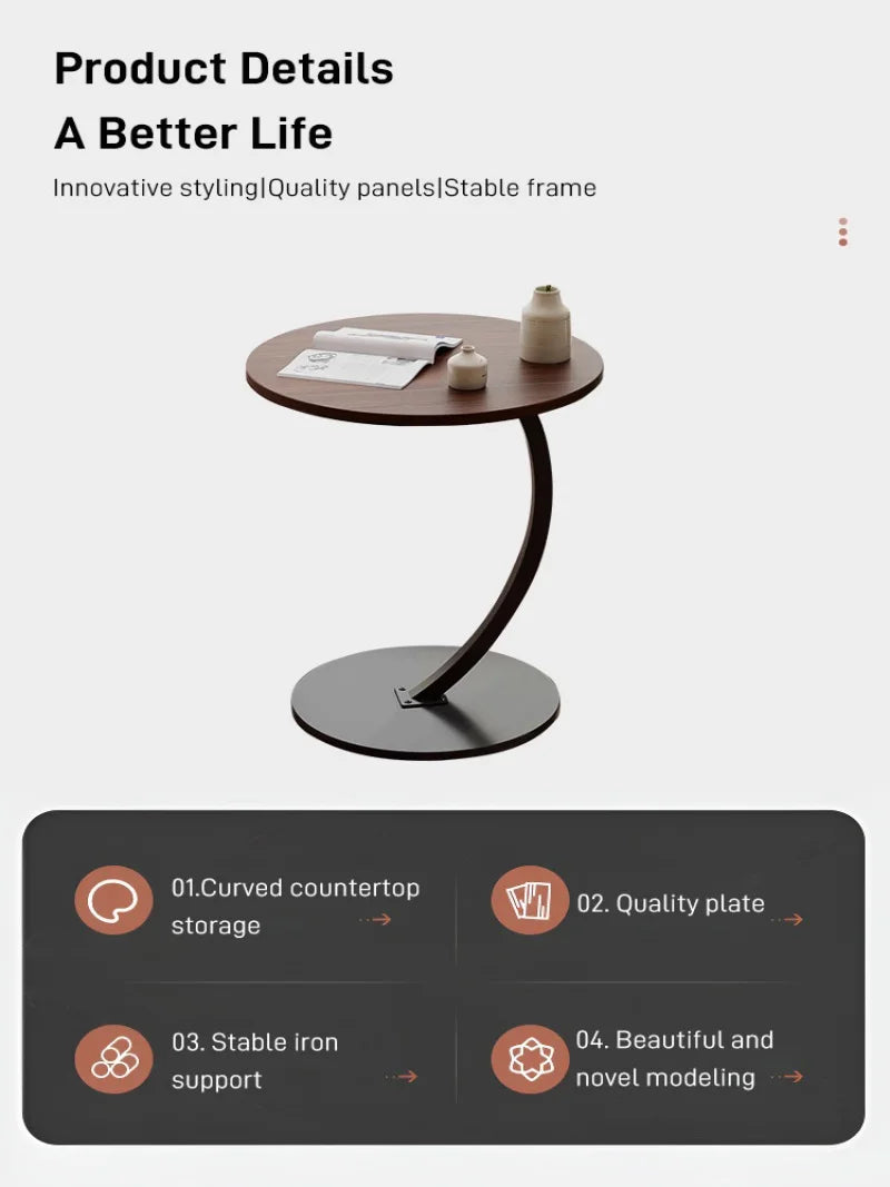 Italian Modern Round Side Table