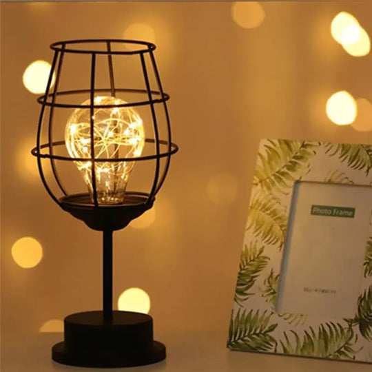 Unique Bottle Metal Table Lamp