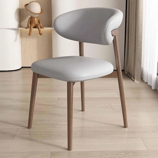Modern Upholstered Curved Dining Chair