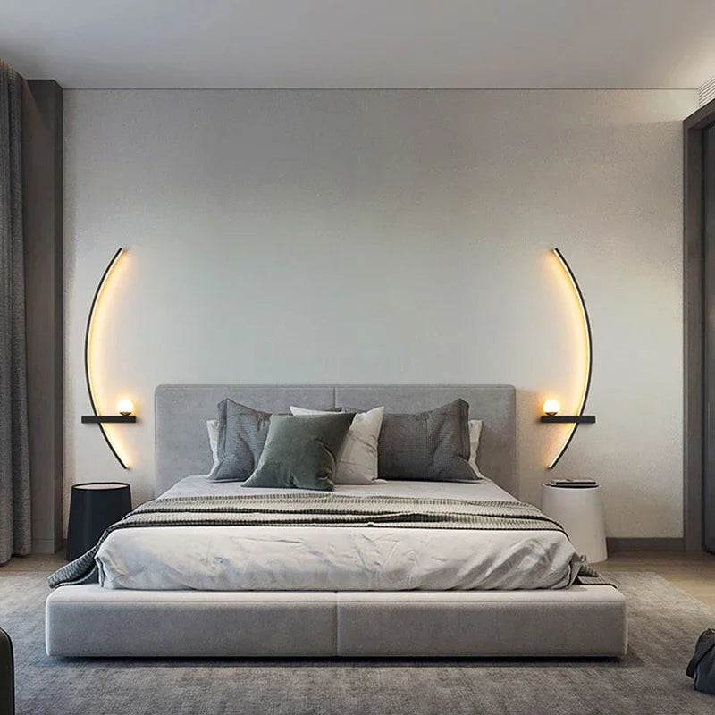 Symmetrical Curved LED Wall lights