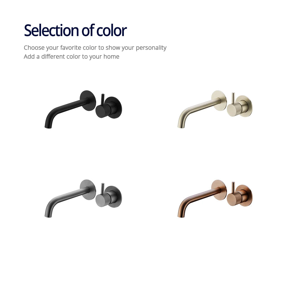Knurled Wall Mounted Mixer Faucet