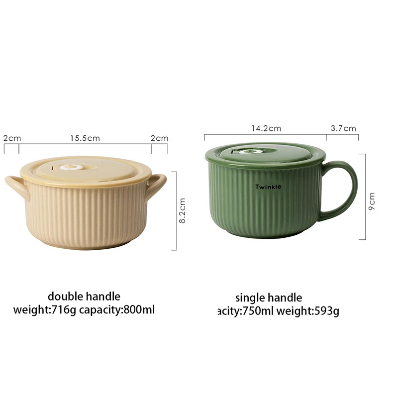 European Striped Microwave Bowl