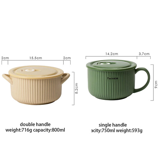 European Striped Microwave Bowl