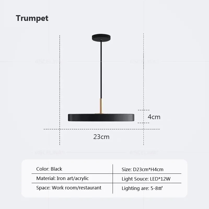 Contemporary Minimalist Table LED Pendant Light