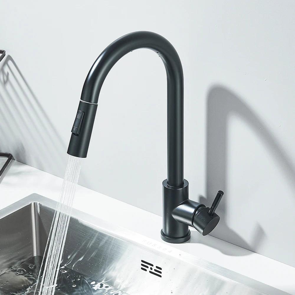 Black Pull Out Kitchen Faucet