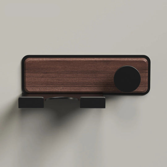 Modern Walnut Hairdryer Holder