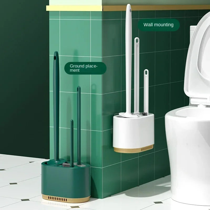 Modern Wall Mounted Silicone 3in1 Toilet Brush Holder