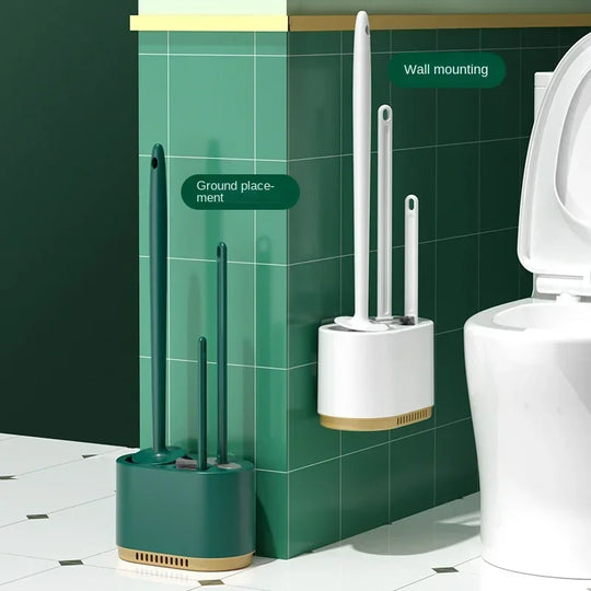 Modern Wall Mounted Silicone 3in1 Toilet Brush Holder