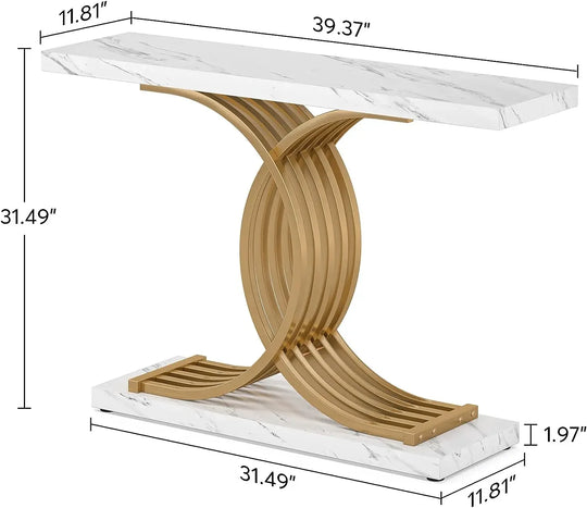 Beautiful Luxury Marble Entryway Console Table