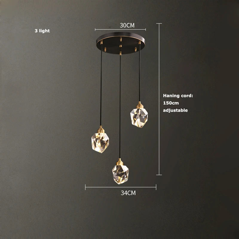 Luxury Nordic Crystal LED Ceiling Chandelier