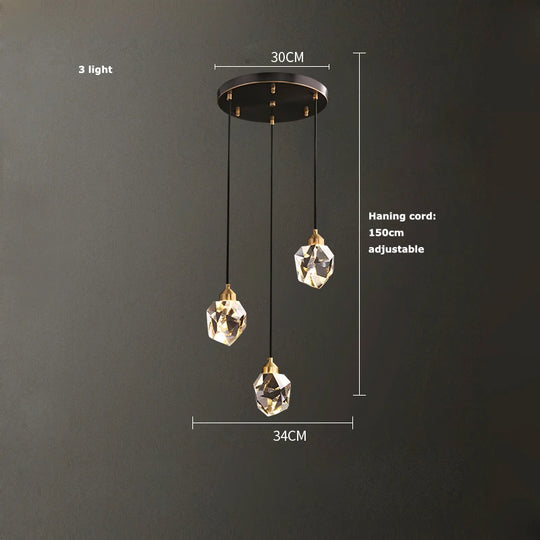 Luxury Nordic Crystal LED Ceiling Chandelier