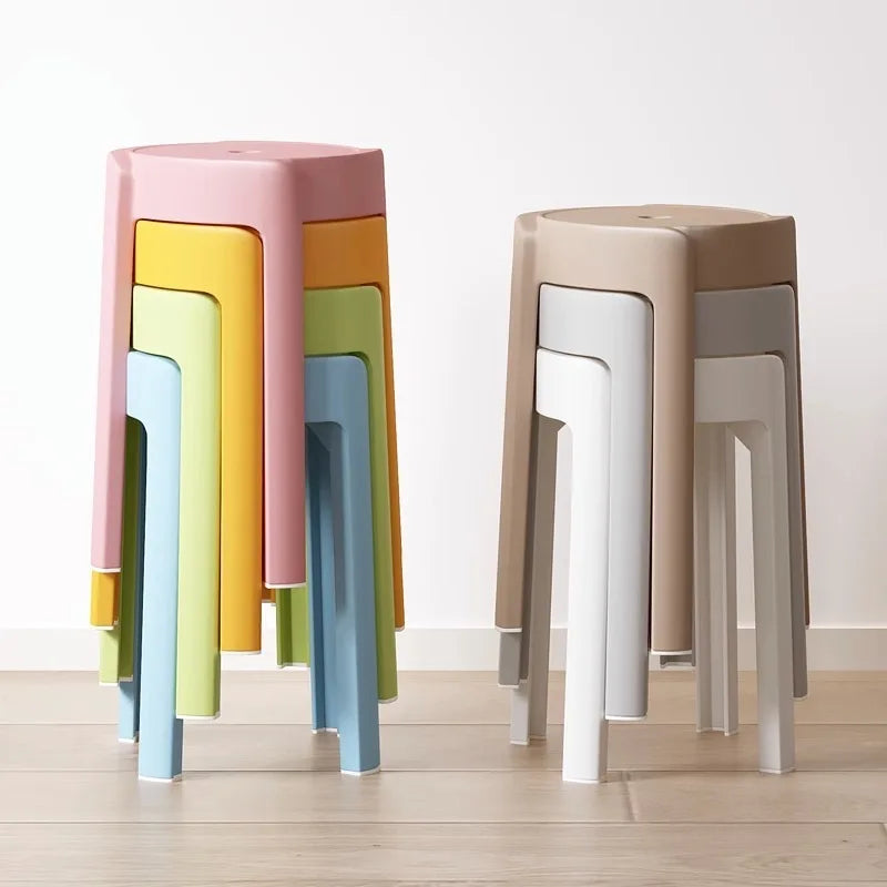 Stackable Plastic Living Room Chai 6 PCS