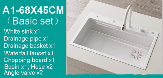 Nano White Kitchen Sink