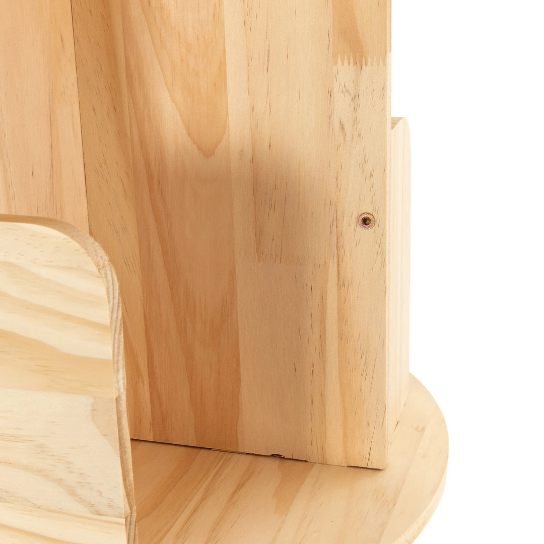 Tiered Rotating Display Bookshelf