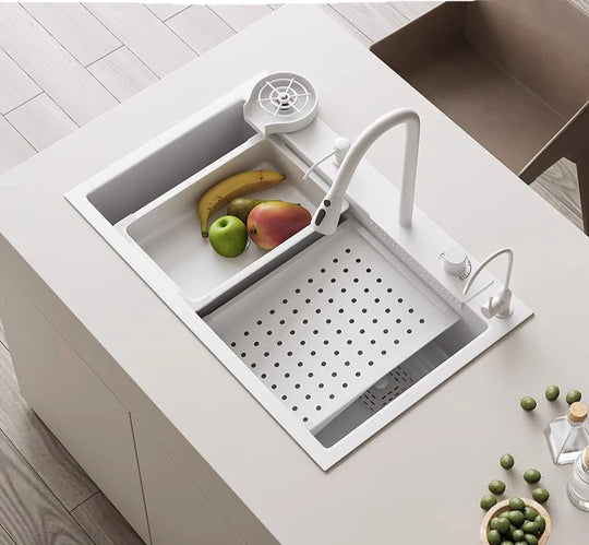 Nano White Kitchen Sink